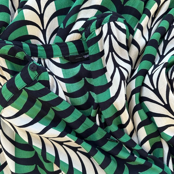 Totem Brazilian Designer Maxi Skirt Green Black & Cream Print Size S - Picture 11 of 16